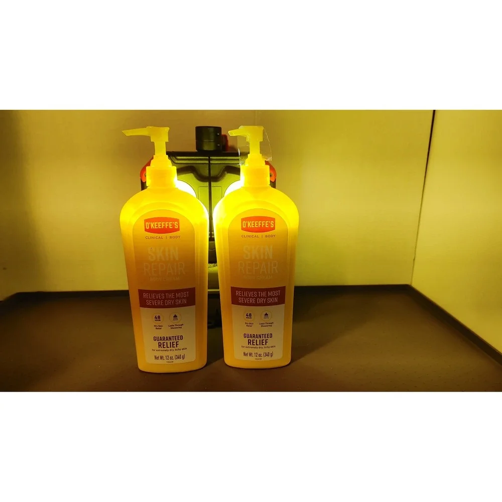 O'Keeffe's Skin Repair Body Cream 12oz 2pk Yellow New Dry Skin Relief Pump
